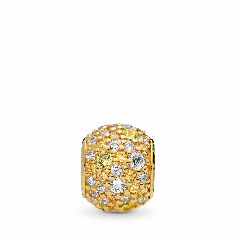 Pandora Australia Shine™ Golden Mix Pavé Charm - 18ct Gold Plated | UTGMYB506